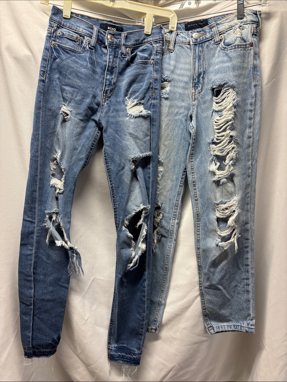 Aeropostale Distressed Skinny Jeans and Mom Jeans